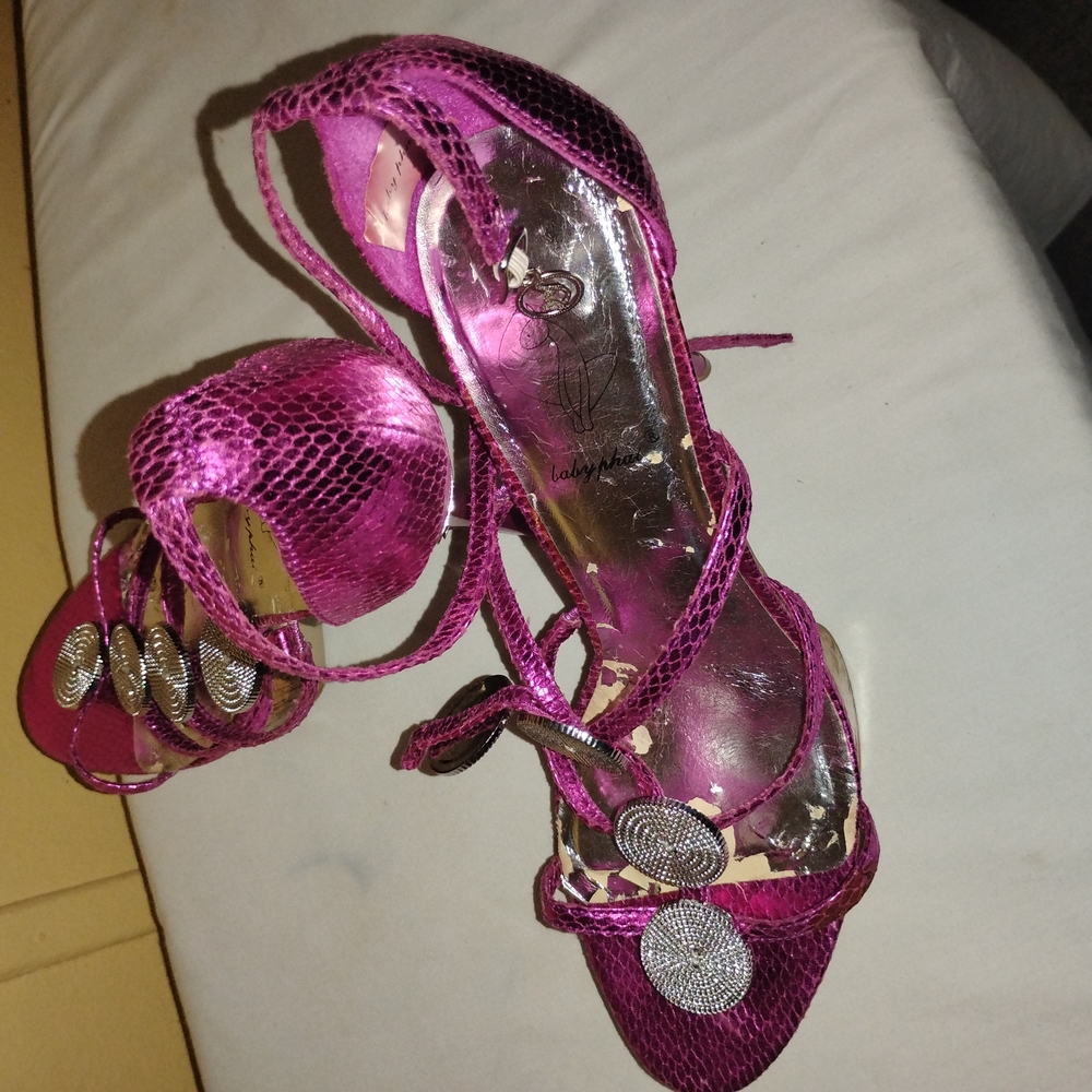 Baby Phat Pink Glitter Heels